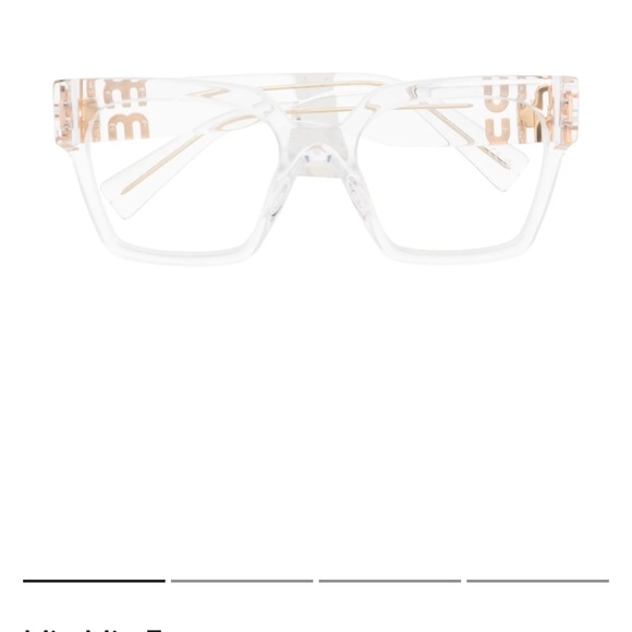 Miu Miu Transparent and Gold Women's Glasses - Picture 1 of 1